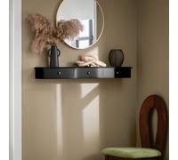 Sobuy Frg43-L-Sch,floating Shelf Wall Storage Unit With 3 Drawers,black, W94 X D15 X H10Cm