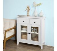Sobuy Fsb05-W, Sideboard Cabinet, Storage Cupboard Storage Cabinet With 2 Drawers And 2 Doors,white,w80Xd32Xh86.8