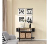 Sobuy Fsb102-Sch, Industrial Slim Console Table Metal Hallway Table Multifunctional Narrow Console,black,w110Xd39Xh76.2