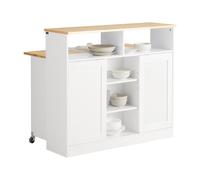 SoBuy FSB36-WN, Kitchen Island Sideboard Dining Room Storage Cabinet Cupboard, White