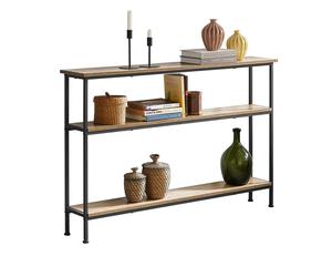 SoBuy FSB49-PZ, Console Table Narrow Side Table Slim Console Table - 3 Tier Display Storage for Entryway, Living Room, Hallway - Modern Rustic Tab