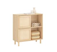SoBuy FSB87-N, Sideboard with 2 Sliding Doors, Hallway Living Room Kitchen Dining Room Sideboard Storage Cabinet Cupboard, Wood