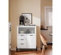 Sobuy Fsb94-W, Sideboard Side Cabinet Storage Cabinet Cupboard With 3 Drawers And 2 Doors,white,w80Xd40Xh107.5