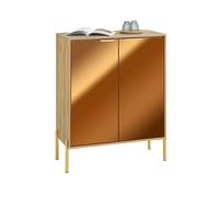 Sobuy Fsb96-G, Hallway Shoe Cabinet Kitchen Dining Room Sideboard Storage Cabinet, Gold And Natural,multicolour,w83Xd38Xh100