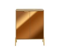 SoBuy FSB96-G Sideboard Cabinet, Light Oak & Gold, W83xD38xH100cm