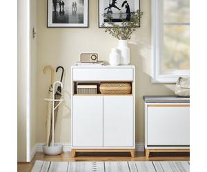 Sobuy Fsb97-Nw, Hallway Shoe Cabinet Kitchen Dining Room Storage Cabinet Sideboard,wood Effect,w60Xd34Xh85.1