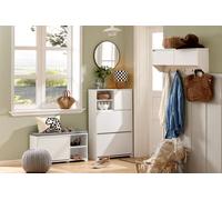 Sobuy Fsr111-W, Hallway Shoe Cabinet Shoe Rack Shoe Storage Cupboard Organizer,white,w71Xd23.8Xh112