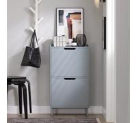 Sobuy Fsr151-Hg,shoe Cabinet Organizer 2 Flip Drawers Storage Cupboard Unit Grey