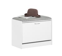 SoBuy FSR16-HG,Hallway Shoe Bench Shoe Rack Shoe Cabinet White & Grey