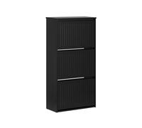 Sobuy Shoe Cabinet 3 Flip Drawers Storage Cupboard Black