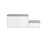Sobuy Fsr172-W, Hallway Storage Bench Shoe Bench Shoe Cabinet With 2 Seats, White