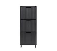 SoBuy Shoe Cabinet 3 Flip-Drawers 50x19x130cm B...