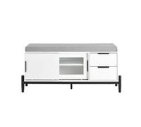 Sobuy Fsr187-W, Hallway Storage Bench Shoe Bench Shoe Cabinet With Seat Cushion, White