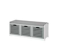 SoBuy® FSR23-HG, 3 Drawers Storage Bench Shoe Cabinet Shoe Rack Bench