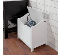 Sobuy Fsr40-W Bathroom Storage Cabinet Chest Laundry Bin Laundry Basket Toy Box,white,w50Xd34.5Xh53