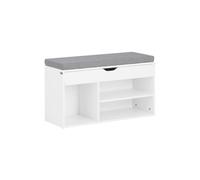 Sobuy Fsr45-Hg, Shoe Storage Cabinet Shoe Rack Shoe Bench With Lift Up Bench Top And Seat Cushion, Grey