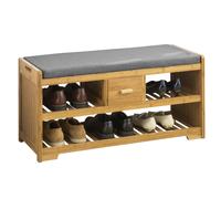 SoBuy Bamboo 2 Tiers Shoe Rack - Brown