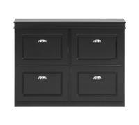 SoBuy FSR79-SCH, 4 Drawers Shoe Cabinet Shoe Rack Shoe Storage, Black