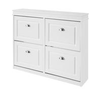 4 Drawer Shoe Cabinet - White