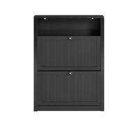 Sobuy Fsr87-Sch, Shoe Cabinet Shoe Rack Shoe Storage Cupboard Organizer Unit, Black