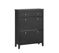 Sobuy Fsr89-Sch, Shoe Cabinet Shoe Rack Shoe Storage Cupboard Organizer Unit With 2 Drop Donw Drawers, Black