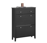 Sobuy Fsr89-Sch, Shoe Cabinet Shoe Rack Shoe Storage Cupboard Organizer Unit With 2 Drop Donw Drawers, Black,w80Xd25Xh108