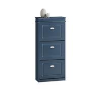 SoBuy FSR94-B, Shoe Storage Cabinet Organizer Narrow Shoe Cabinet with 3 Flip Drawers, Slim Storage Unit for Hallway, Entryway, Corridor, Small Spaces