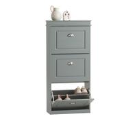 SoBuy FSR94-HG,3 Drawers Shoe Cabinet Shoe Rack Shoe Storage Unit,Grey