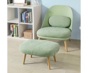 Sobuy Fst63-Gr,armchair With Beech Footrest Fabric Grey 67Cm Wide,green,w65Xd59Xh76