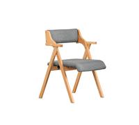 SoBuy FST98-HG, Folding Wooden Chair with Cushion - Foldable Dining and Office Chair, Padded Folding Chair for Indoor or Outdoor Use, Fold Up Garden