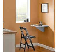 Sobuy Fwt03-Hg,folding Wall Mounted Drop Leaf Table Computer Desk Dining Table Grey,w60Xd40Xh26