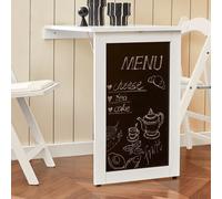 Sobuy Fwt20-W, Folding Wall-Mounted Drop-Leaf Table Dining Table Desk With Blackboard,white,w50Xd75Xh73