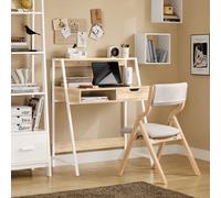 Sobuy Fwt63-N, Home Office Table Desk Computer Desk With Storage Shelf, Wood Veneer,w80Xd50Xh100