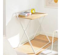 Sobuy Fwt88-Nw, Foldable Desk Computer Desk Workstation Writing Desk Teenagers Desk,wood Effect,w63.5Xd40Xh78.5