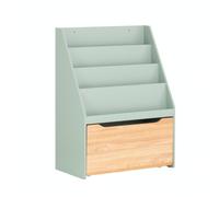 SoBuy Green Kids Bookcase with Storage Chest on Wheels