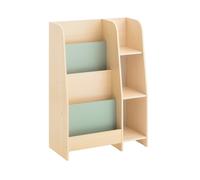 SoBuy Green Kids Bookshelf with 4 Shelves & 3 Compartments
