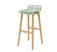SoBuy Green Kitchen Bar Stool with Oak Legs
