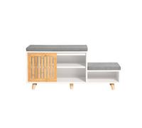 SoBuy Shoe Bench Storage White 101x35x46cm