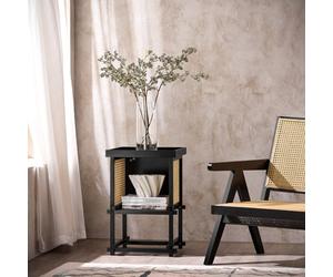 Sobuy Hfbt03-Sch,telephone Table Nesting Tables Set Of 3 Solid Wood Console Hallway Storage,black,w40Xd40Xh60