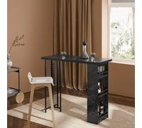 Sobuy Fwt100-Sch, Kitchen Breakfast Bar Table Dining Table Coffee Bar,black,w120Xd50Xh105
