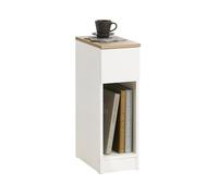 Sobuy Fbt49-W, Side Table Night Stand Bed Sofa Table With 1 Drawer And 2 Shelves,white,w39Xd39Xh65
