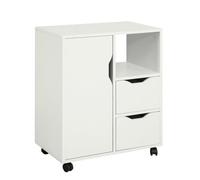 Sobuy Home Office File Cabinet Printer Stand Storage Mobile White