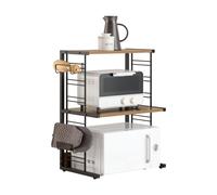 SoBuy KCR08-PF, Kitchen Appliances Storage Shelf Microwave Shelf Spice Rack with 2 Shelves, Brown