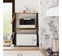 Sobuy Kcr08-Pf, Kitchen Appliances Storage Shelf Microwave Shelf Spice Rack With 2 Shelves,neutral,w52Xd35Xh71.5