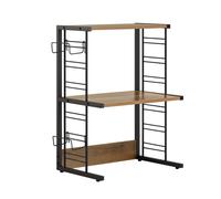 Sobuy Kcr08-Pf, Kitchen Appliances Storage Shelf Microwave Shelf Spice Rack With 2 Shelves,neutral,w52Xd35Xh71.5