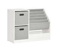 Sobuy Kmb76-W, Children Kids Bookcase Book Shelf Toy Shelf Standing Storage Shelf,white,w80Xd30Xh61