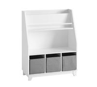 Sobuy Kmb34-W, Children Bookcase Toy Shelf Storage Display Shelf Rack Organizer,white,w63Xd28Xh80