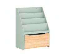 Sobuy Kids Bookcase Toy Storage Shelf With Wheels And Chest In Green