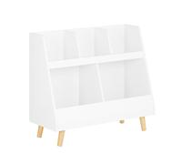 Sobuy Kmb19-W, Children Kids Bookcase Storage Display Rack Organizer Holder,white,w86Xd36Xh77