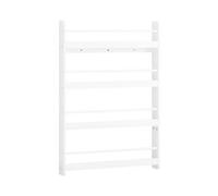 Sobuy Kids Bookshelf With 4 Shelves 80X12X118Cm Minimalist Kmb08-Ii-W